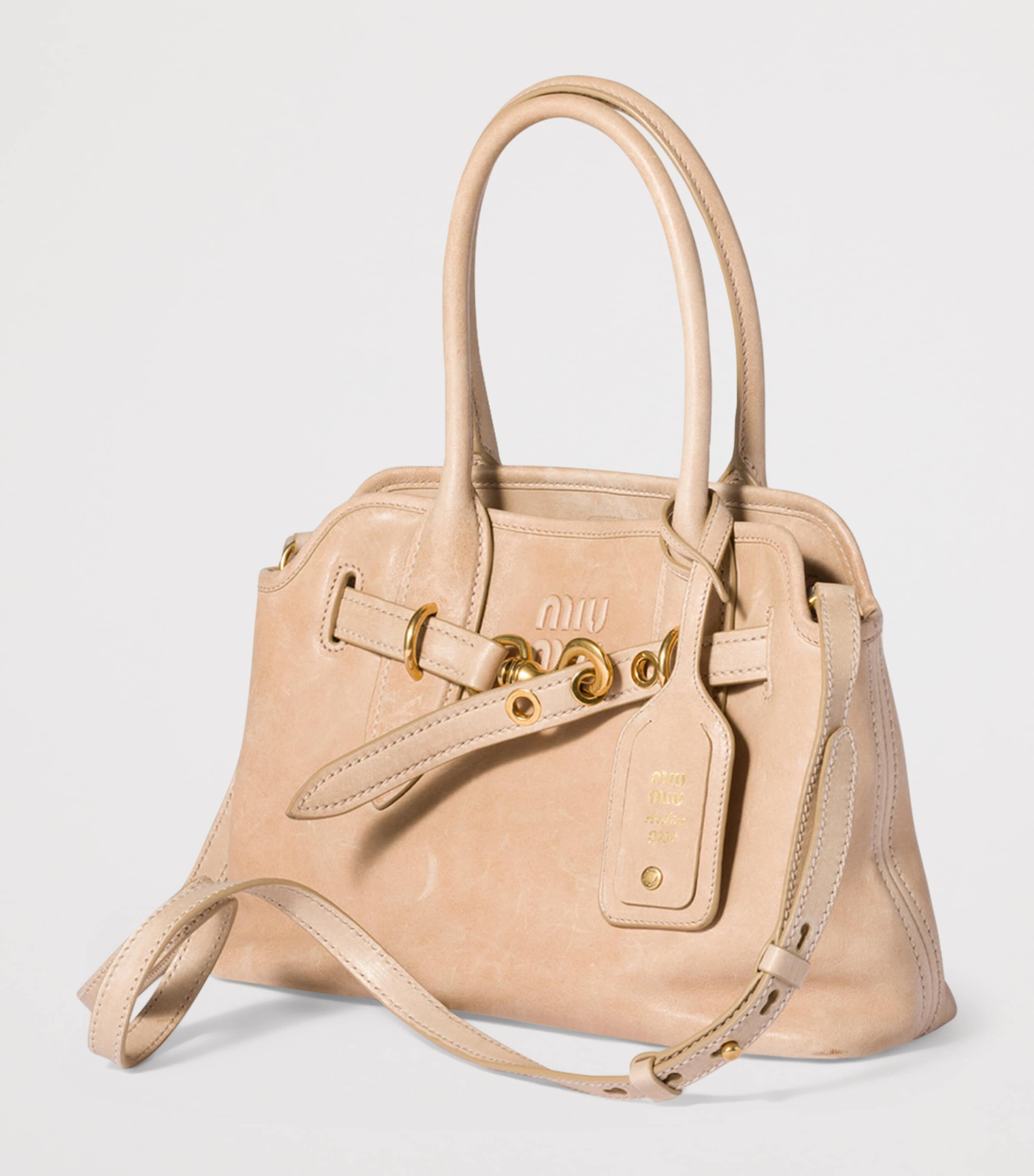 Miu Miu Aventure top-handle bag in Nappa leather, UK version
