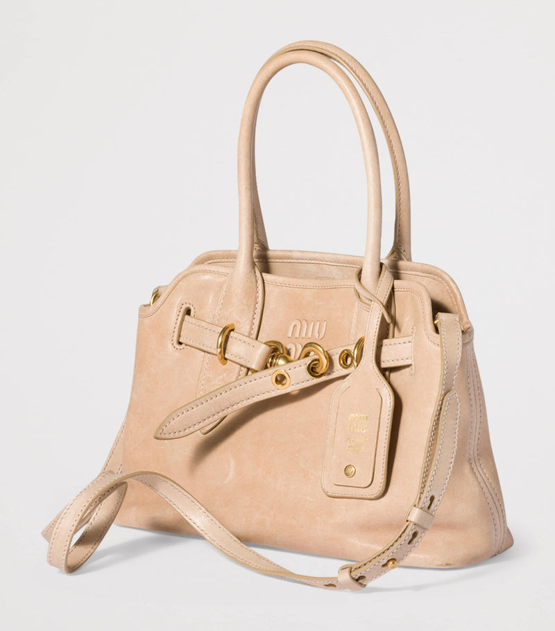 Miu Miu Aventure top-handle bag in Nappa leather, UK version