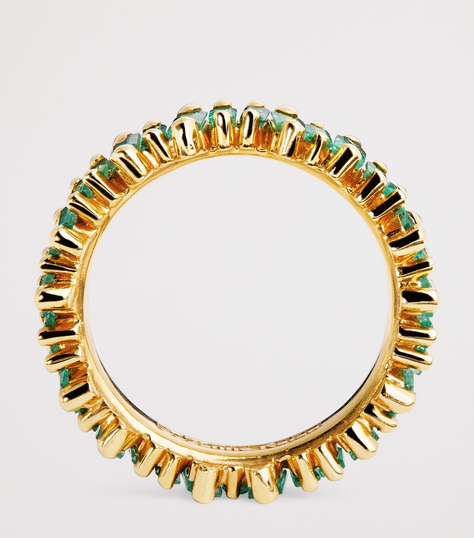 Suzanne Kalan yellow gold emerald eternity ring, UK version