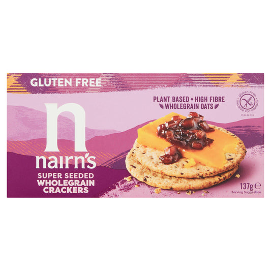 Nairn's Gluten Free Super Seeded Wholegrain Crackers 137g gluten free Sainsburys   
