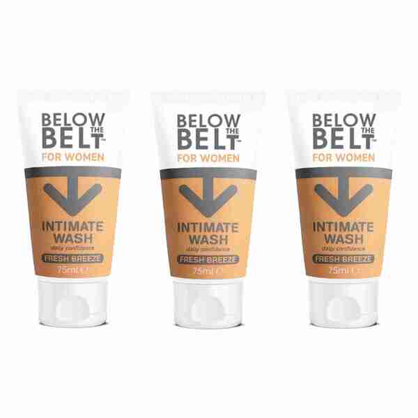 Below The Belt Intimate Wash Fresh Breeze Scent 75ml Trio, imported from the UK