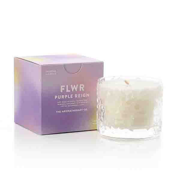 The Aromatherapy Co 100g FLWR Candle Purple Reign GOODS Superdrug   