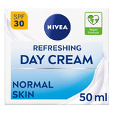 Nivea Refreshing Day Cream Moisturiser SPF30 for Normal Skin 50ml GOODS Sainsburys   