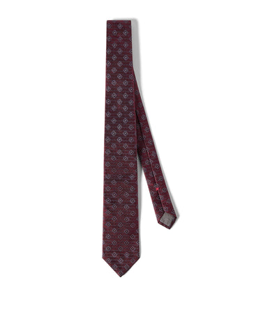 Harrods Brunello Cucinelli Silk Geometric Tie- Buy online at McGrocer