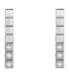 Chopard white gold diamond Ice Cube earrings, imported from the UK