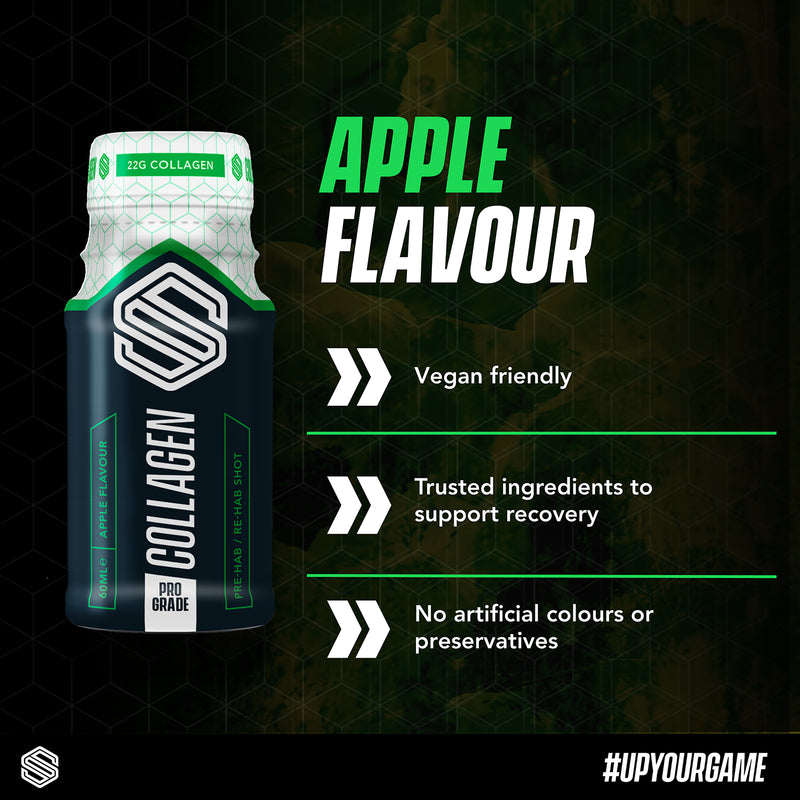 Soccer Supplement bovine collagen shots 22,000mg apple - British product