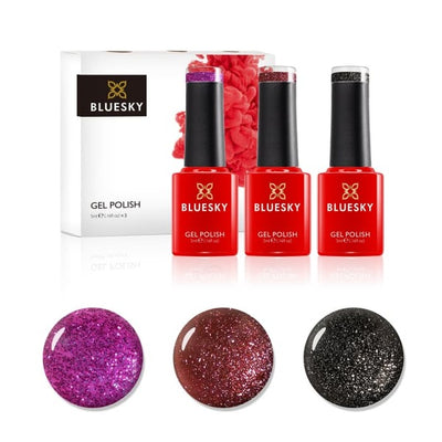 Bluesky Mini Trio Set Crystal Purple Gel Nail Polish 5ml