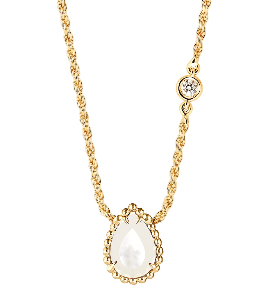 Boucheron Serpent Bohème necklace yellow gold mother-of-pearl diamond, UK version