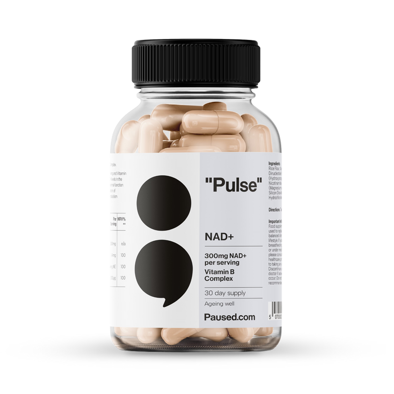 Paused NAD+ 300mg B vitamin complex 60 capsules, imported from the UK