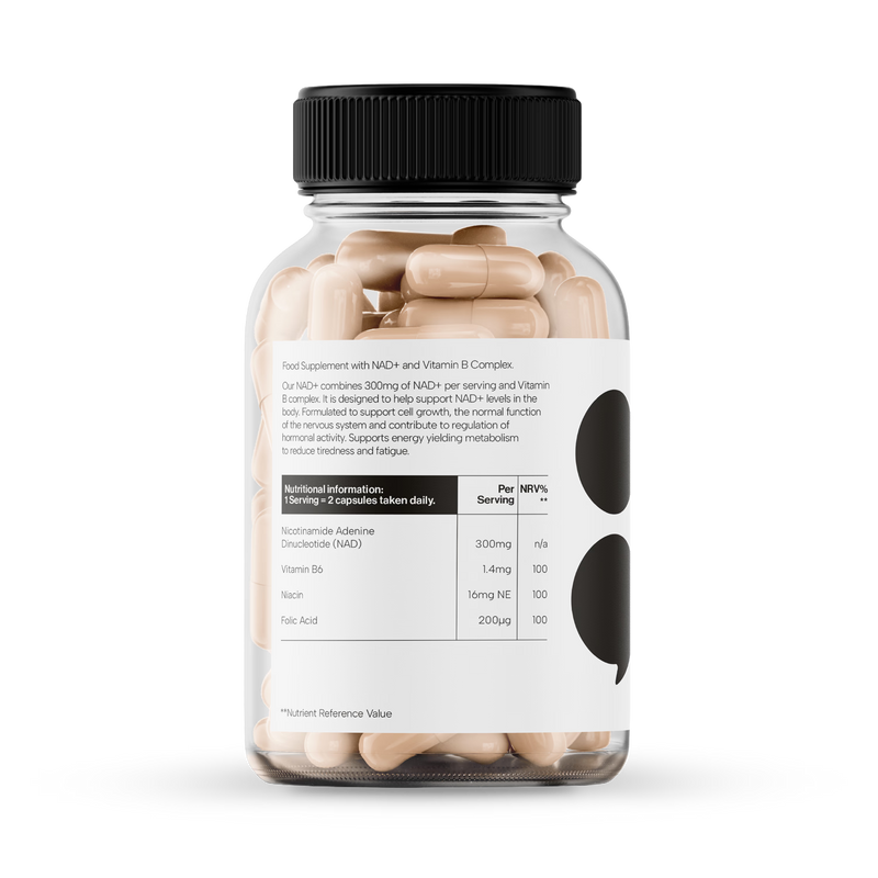 Paused NAD+ 300mg B vitamin complex 60 capsules, imported from the UK