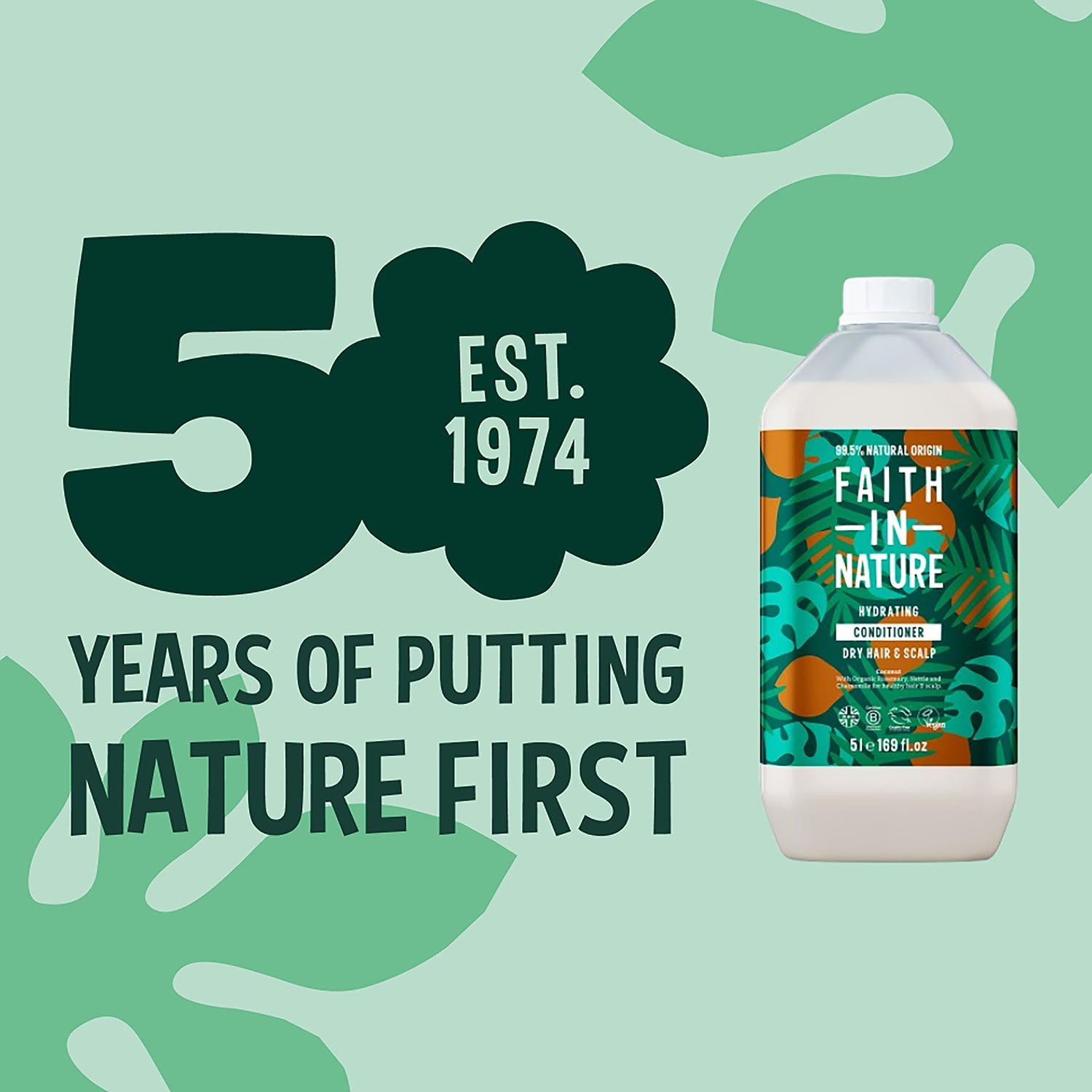 Faith In Nature conditioner coconut dry hair 5L - British product