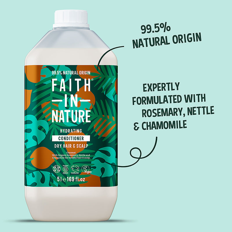 Faith In Nature conditioner coconut dry hair 5L - British product