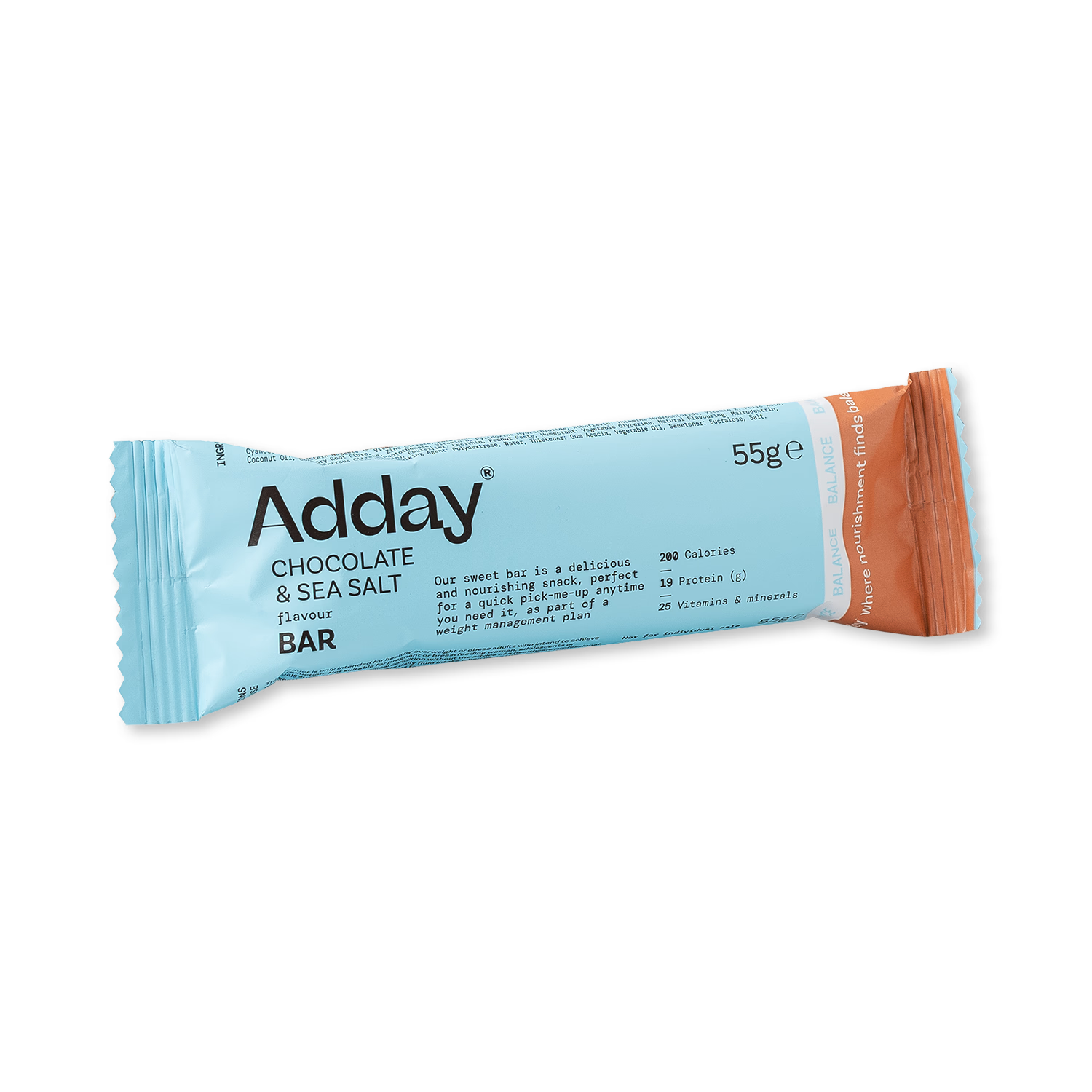 Adday Chocolate & Sea Salt meal bar 55g, UK version
