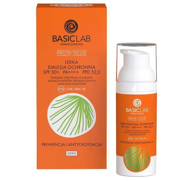 BasicLab SPF50+ light protective emulsion 50ml, imported from the UK