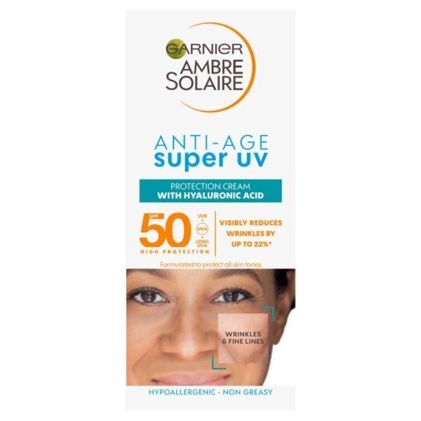 Garnier Ambre Solaire Anti-Age UV Protection Cream SPF50 GOODS Superdrug   