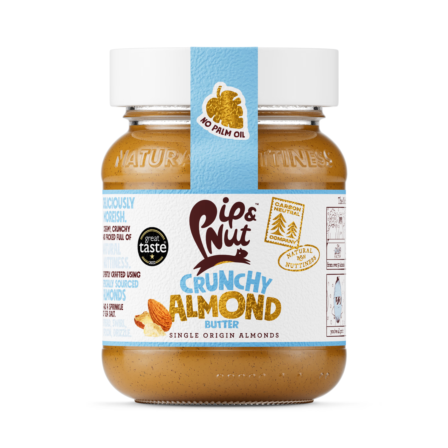 Pip & Nut crunchy almond butter 170g - British product