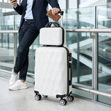 Livingandhome 2 Pcs Hard Shell Travel Suitcases Set