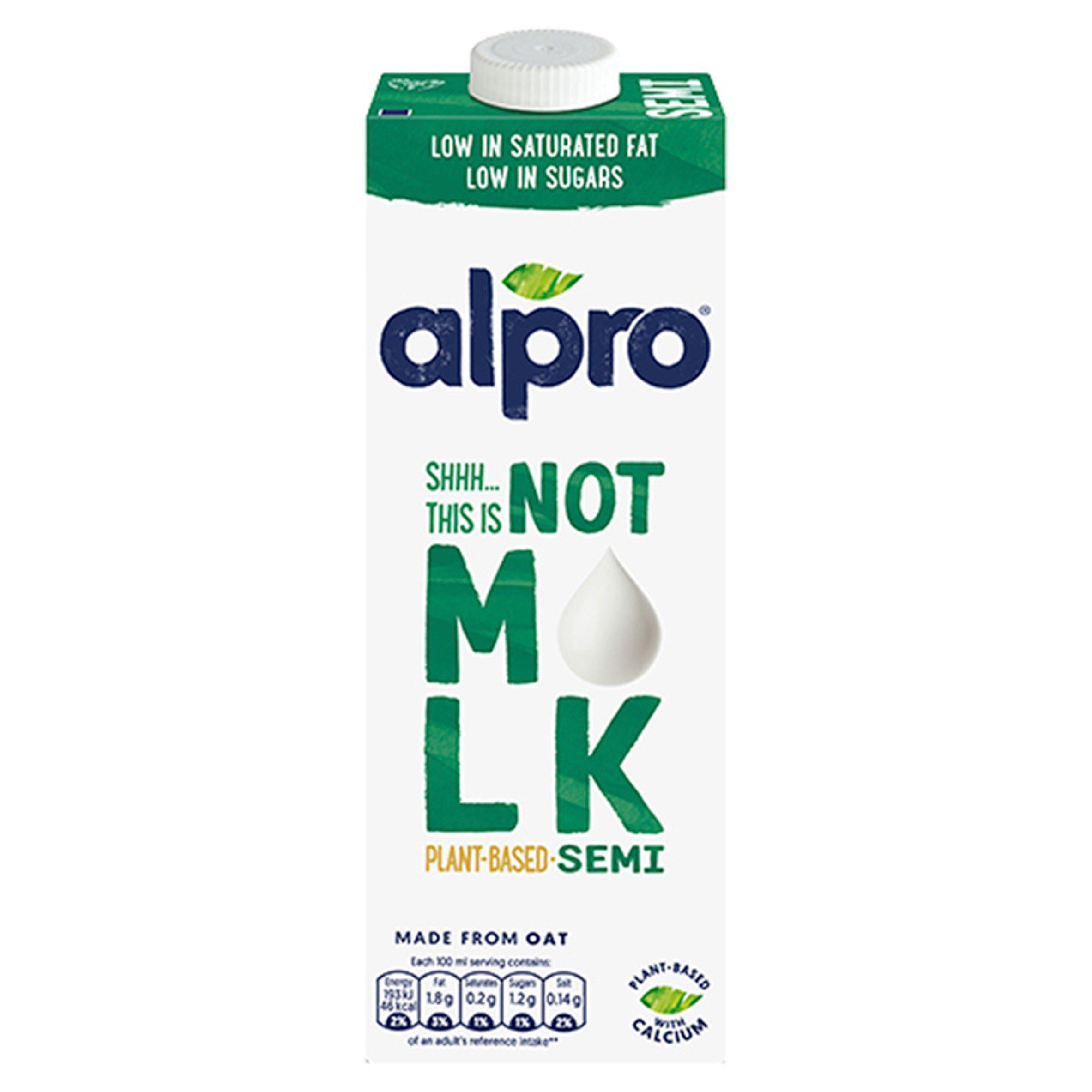 Alpro Not Milk Semi Oat Milk Long Life Dairy Alternative 1L GOODS Sainsburys   