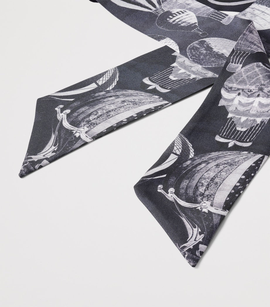 Aspinal of London silk shield skinny scarf, UK version