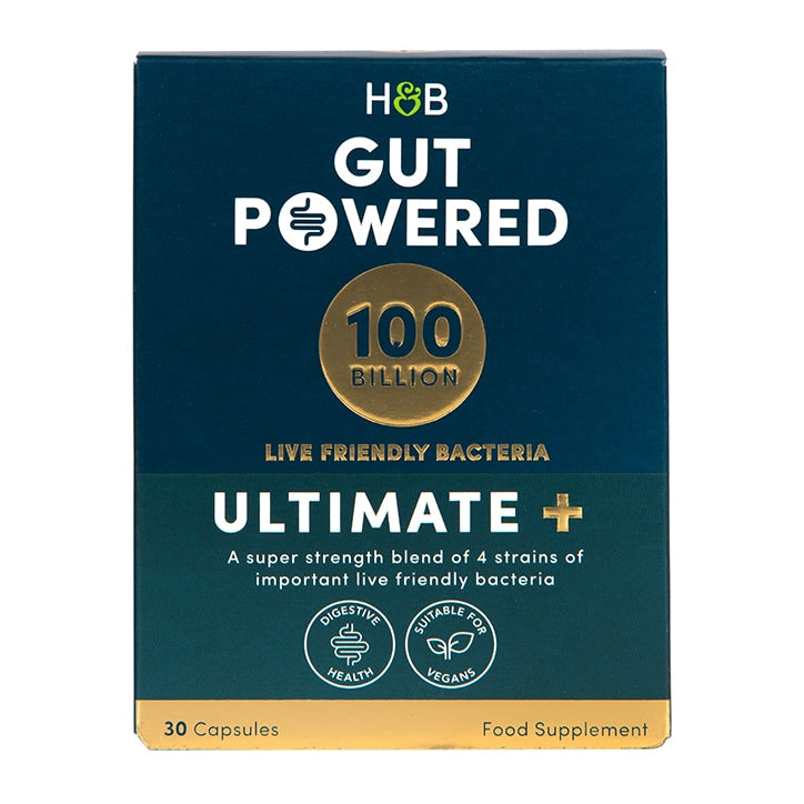 Holland & Barrett Gut Powered 100 Billion 30 Capsules Digestive Health Tablets & Supplements Holland&Barrett   