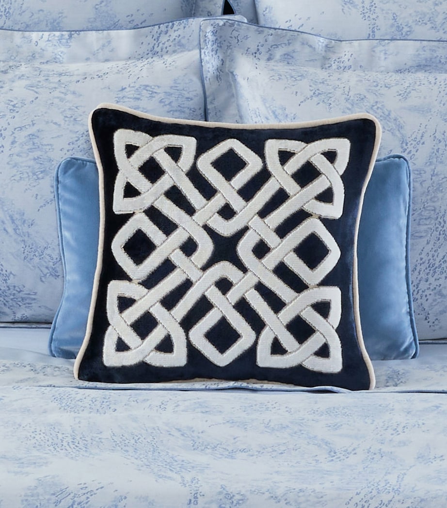 Yves Delorme Entrelac Marine cushion cover 45cm, UK version