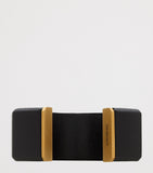 Saint Laurent leather cuff bracelet with gold-tone tip - British product