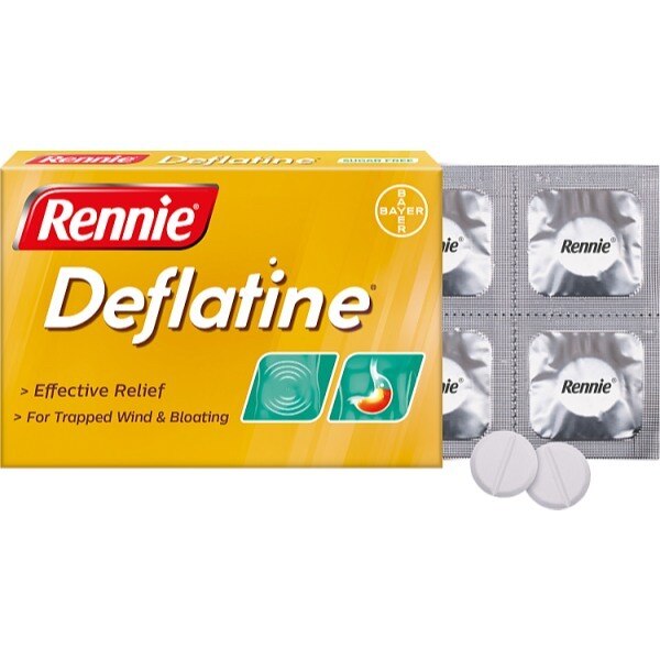 Rennie Deflatine Trapped Wind & Bloating 18 Tablets GOODS Superdrug   