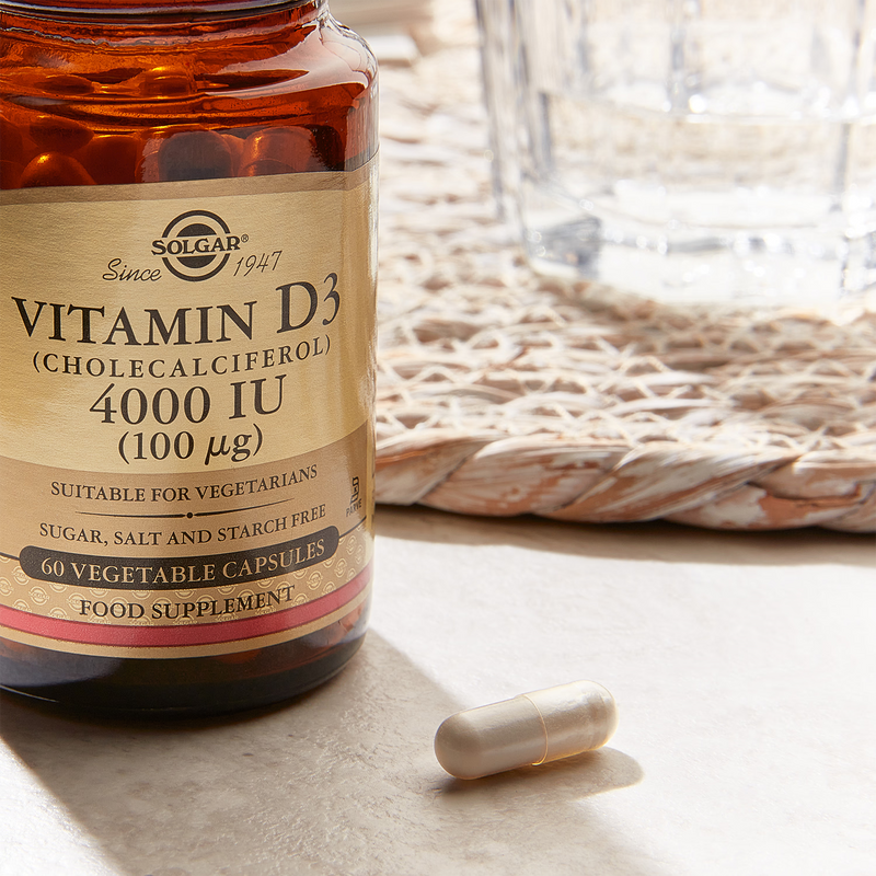 Solgar Vitamin D3 4000IU 120 Vegetable Capsules (British brand)