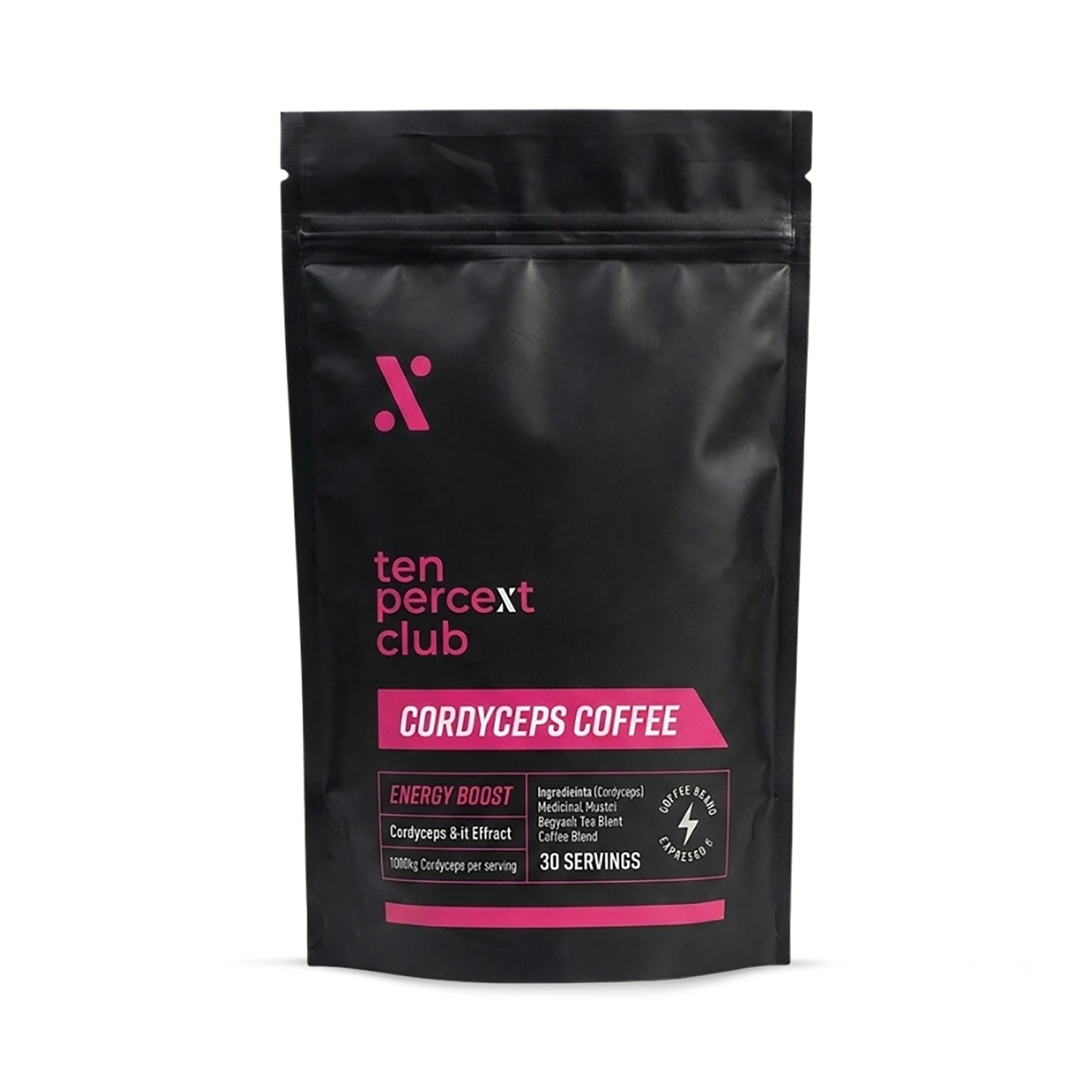 The Ten Percent Club cordyceps coffee 1 pack, UK version