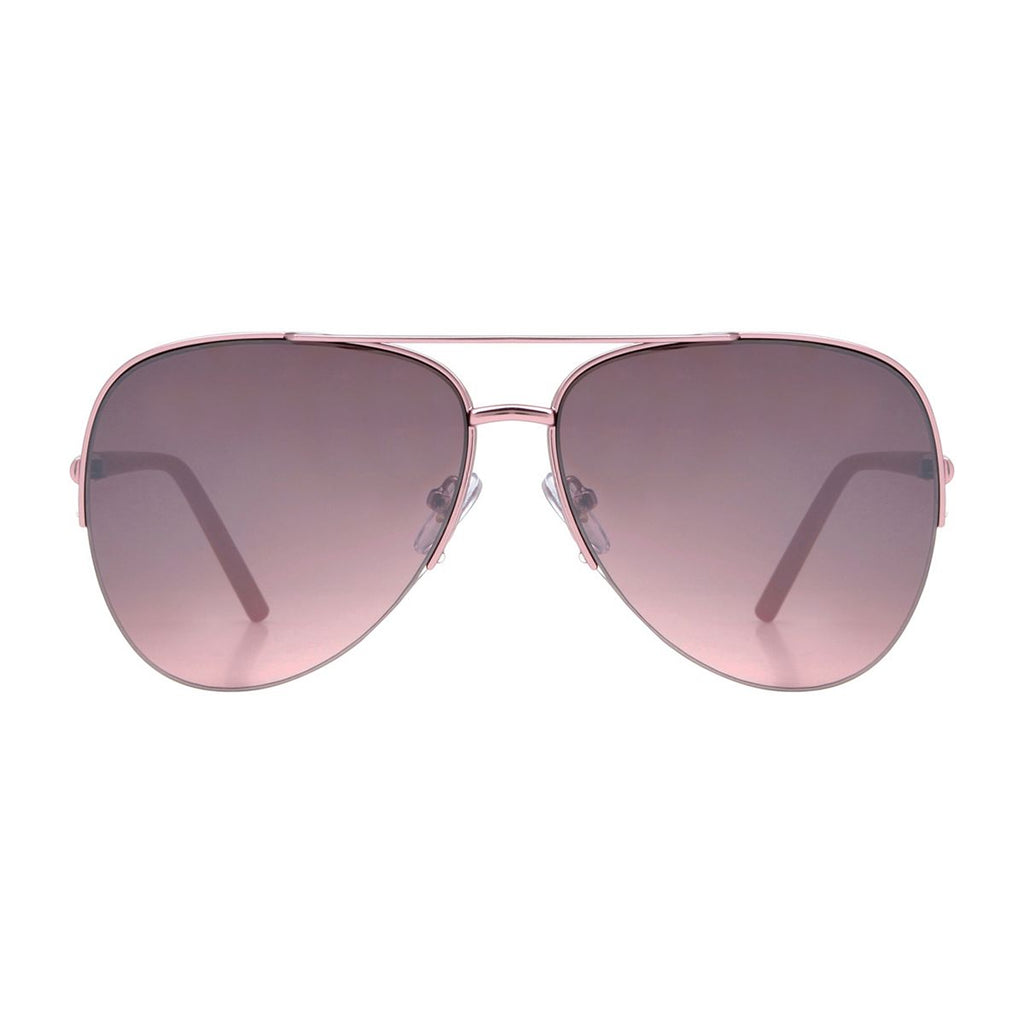 Boots Ladies Fashion Sunglasses - Pink Semi-Rimless Frame