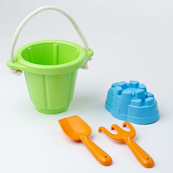 Green Toys 4 Piece Sand Play Set - Green Bucket