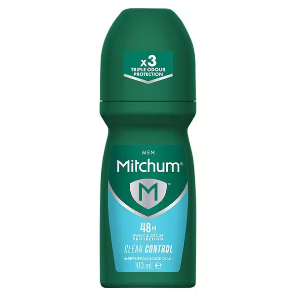 Mitchum Clean Control antiperspirant roll on 100ml, imported from the UK