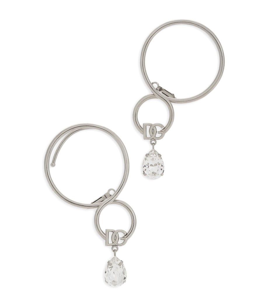 Dolce&Gabbana Crystal Loop Earrings with glass drops, UK version
