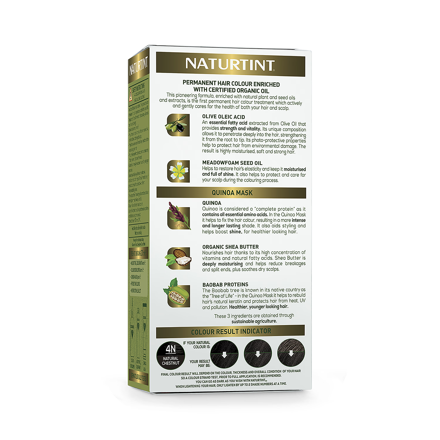 Naturtint permanent hair colour Chestnut 4N (British brand)
