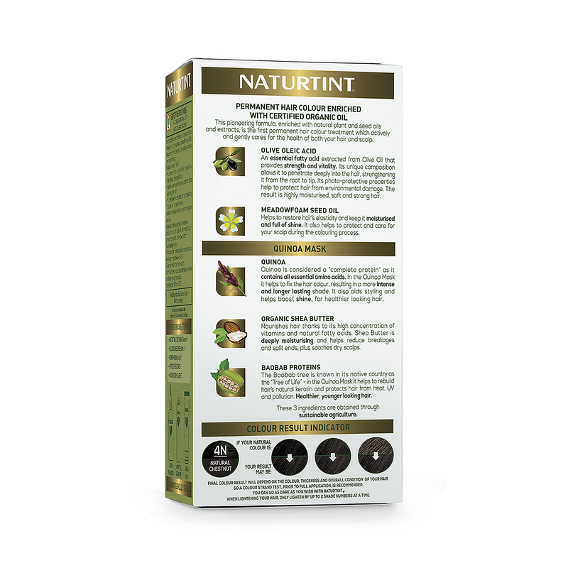 Naturtint permanent hair colour Chestnut 4N (British brand)