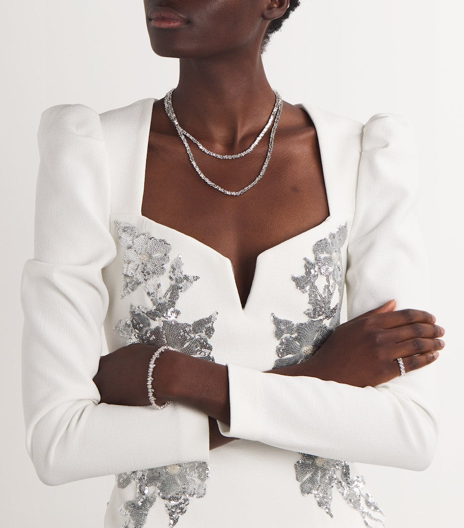 Suzanne Kalan white gold and diamond tennis necklace - British product