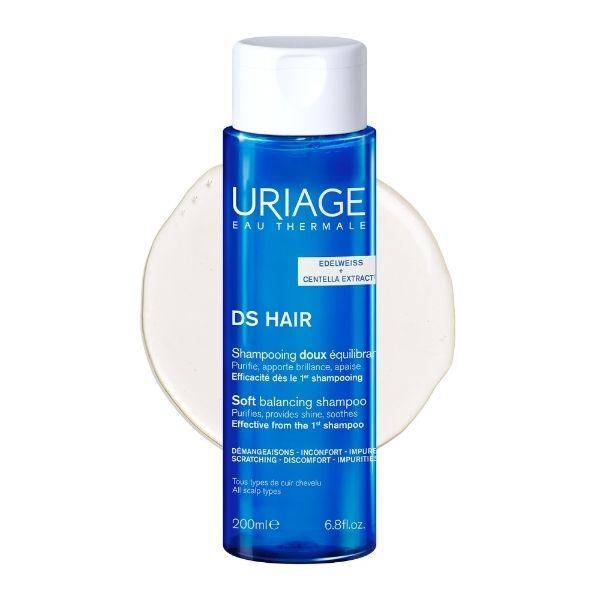 Uriage DS Hair Soft Balancing Shampoo 200ml (British brand)
