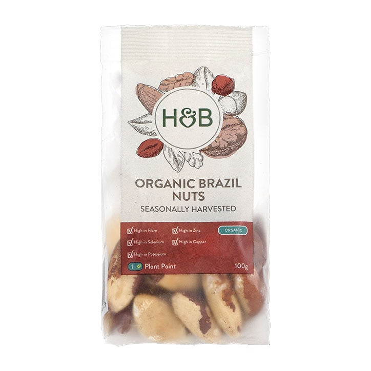 Holland & Barrett Organic Brazil Nuts 100g Brazil Nuts Holland&Barrett   