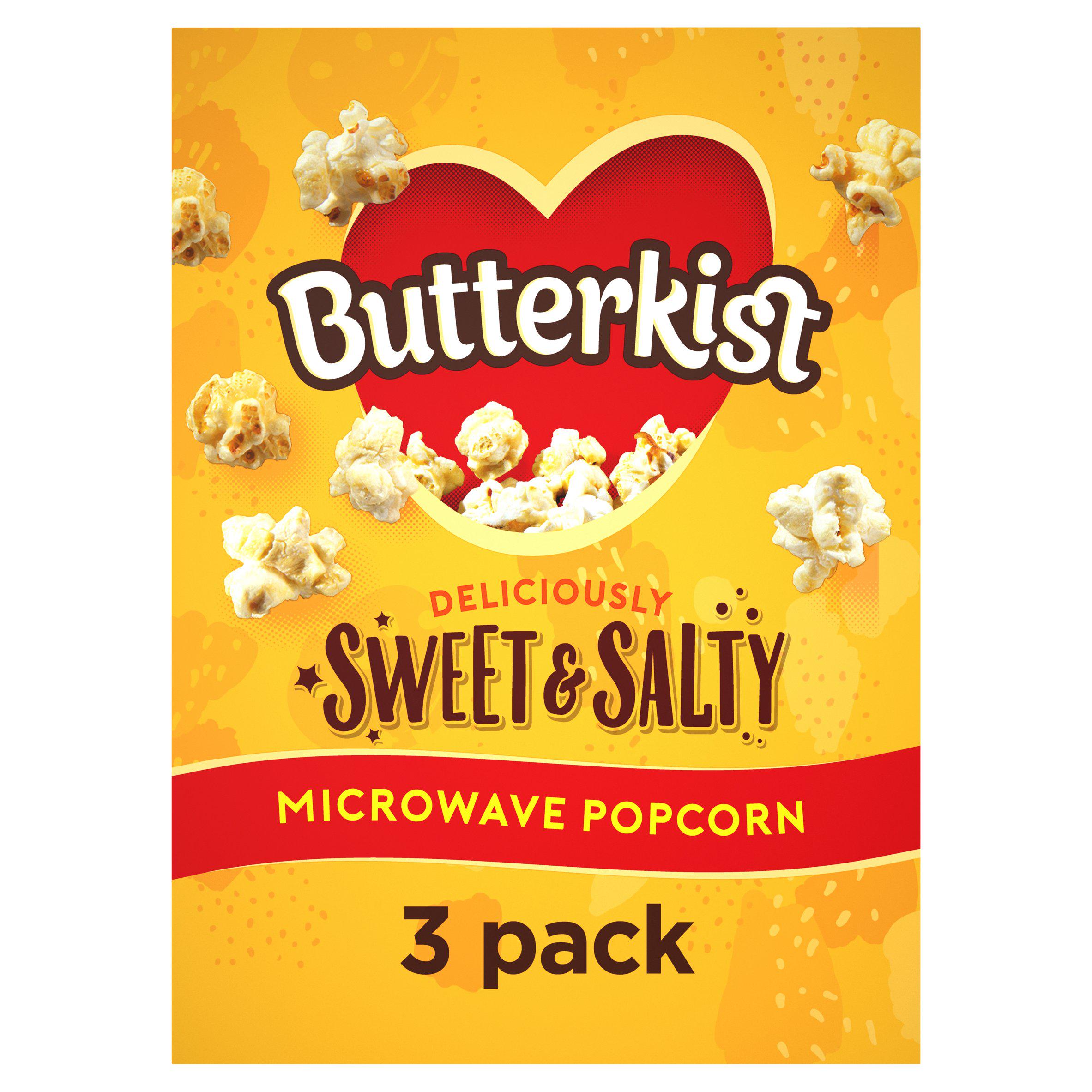 Butterkist Microwave Popcorn Sweet & Salted 3x60g gluten free Sainsburys   