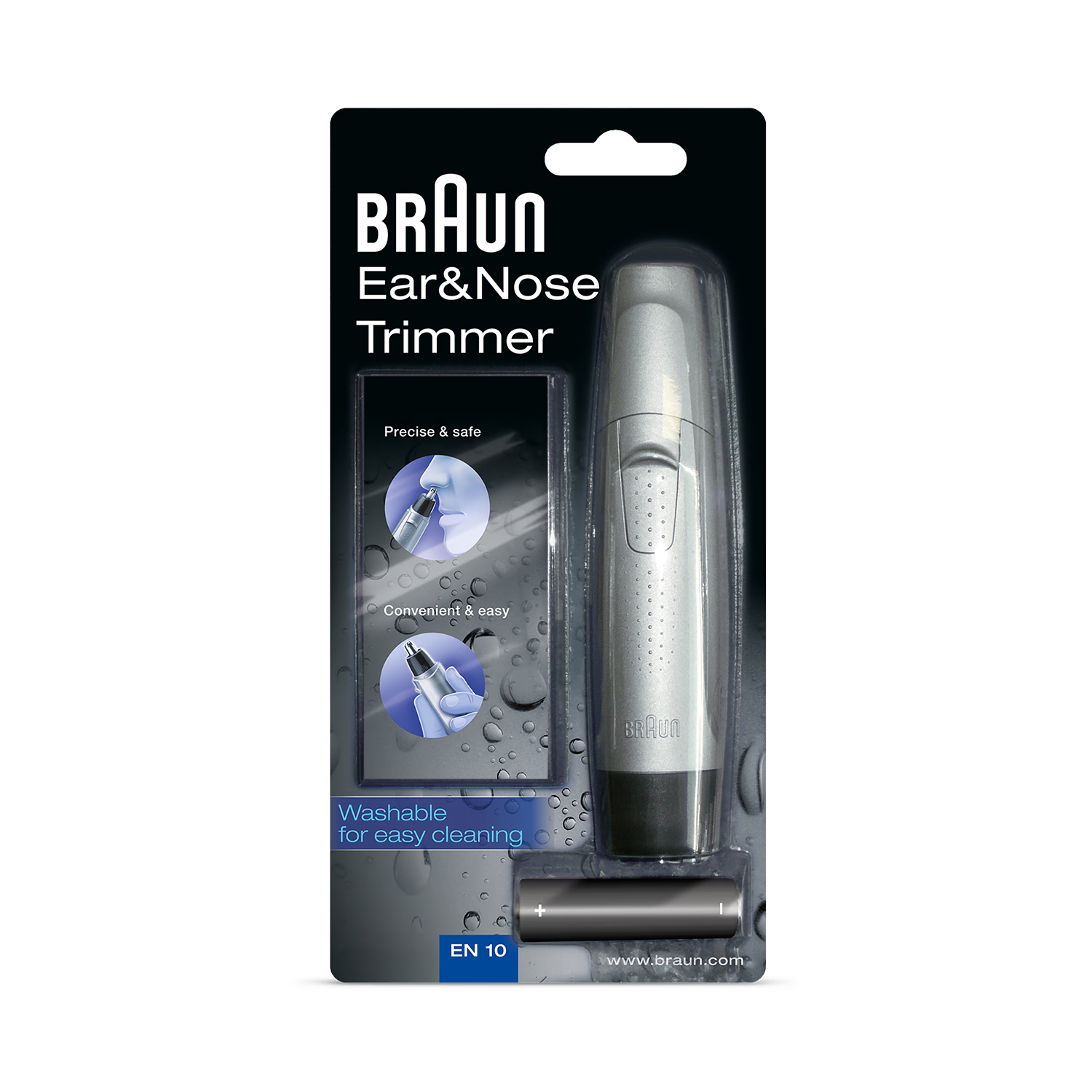 Braun ear and nose trimmer EN10, imported from the UK