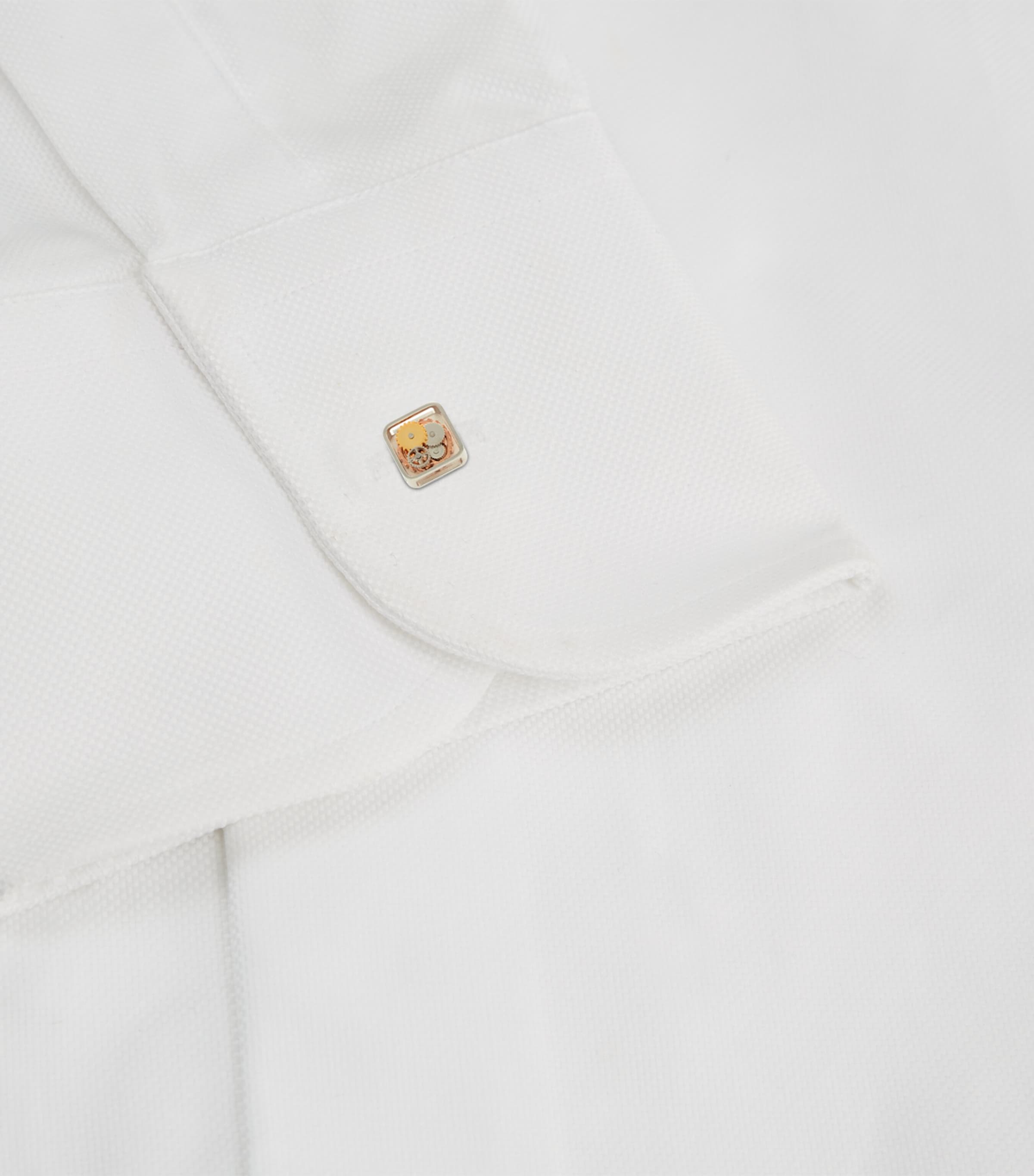 Tateossian cufflinks with square gear design, imported from the UK