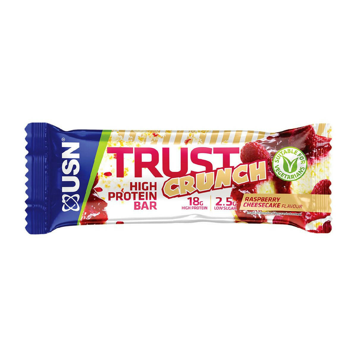 USN Trust Crunch Protein Bar Raspberry Cheesecake - 60g GOODS Boots   