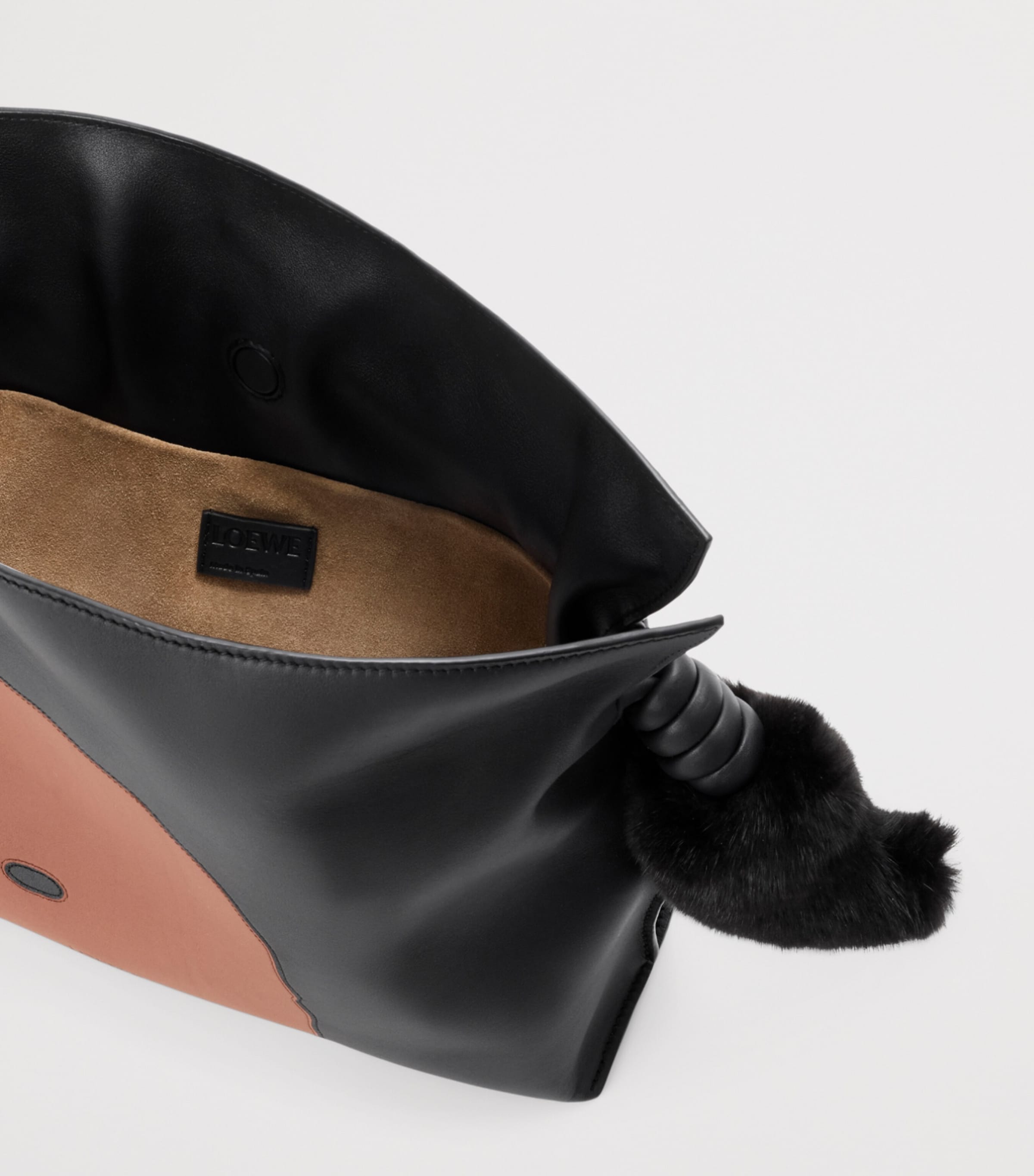 LOEWE Lion Intarsio Flamenco clutch bag medium - British product