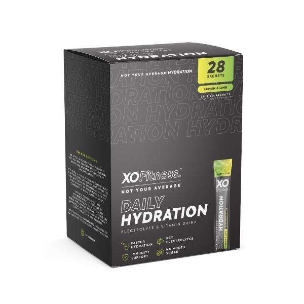 XO Fitness hydration sachets lemon & lime 28 pack (British brand)