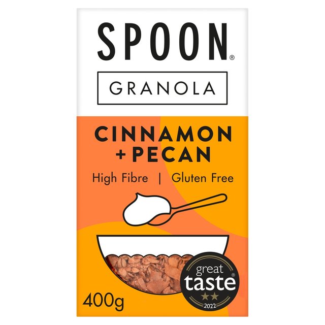 Spoon Cereals Cinnamon + Pecan Granola   400g Food Cupboard M&S   