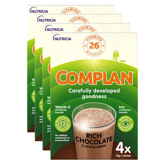 Complan Chocolate Flavour Nutritional Drink - 4 packs (16 x 55g sachets) GOODS Boots   