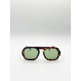 SVNX tortoise retro navigator sunglasses (British brand)