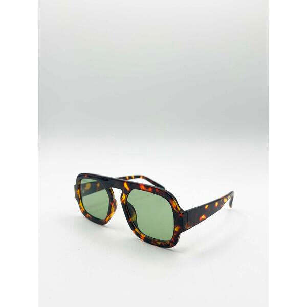 SVNX tortoise retro navigator sunglasses (British brand)