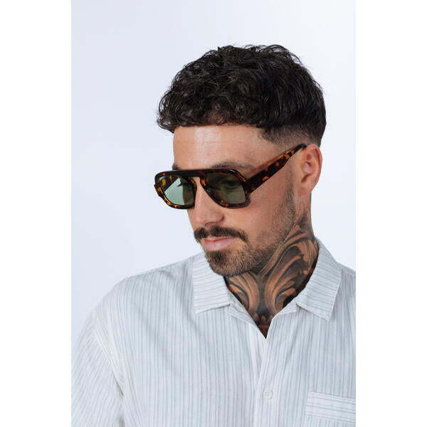 SVNX tortoise retro navigator sunglasses (British brand)