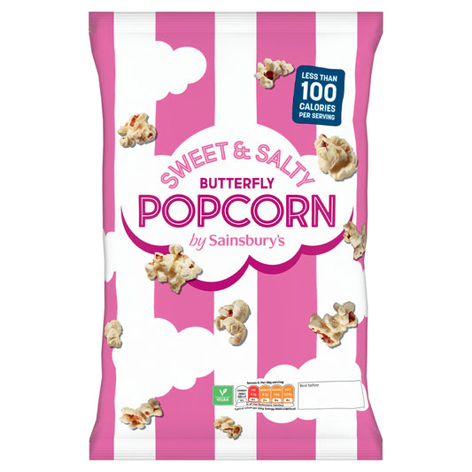 Sainsbury's Sweet & Salty Butterfly Popcorn 110g Popcorn Sainsburys   